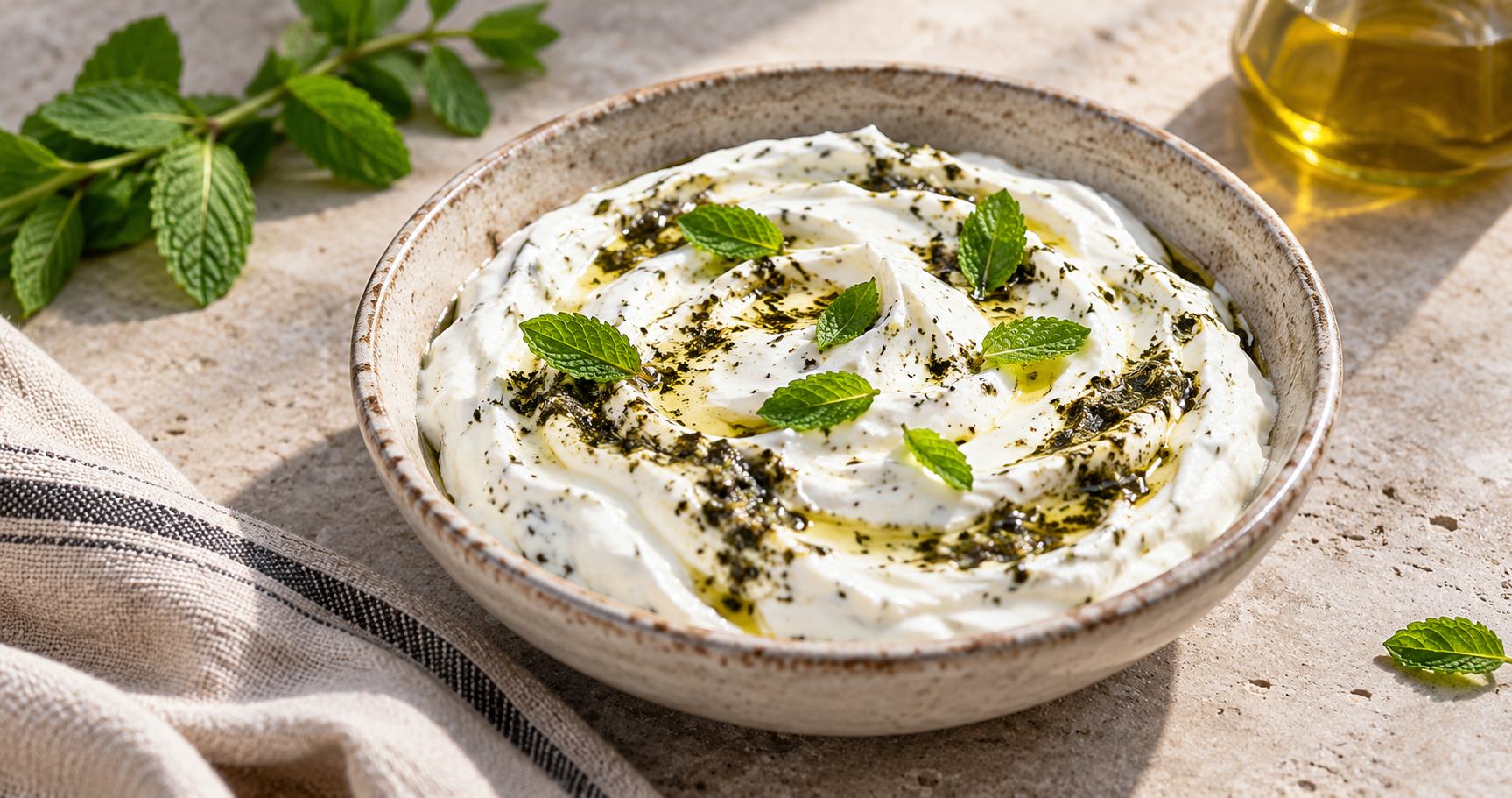 Haydari mit Minzbutter – fertiges Gericht