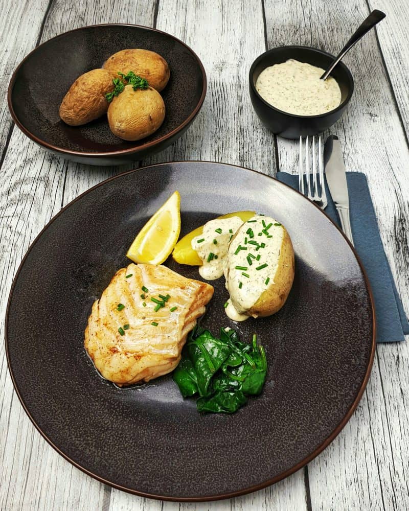 Kabeljau mit Dill-Senf-Soße