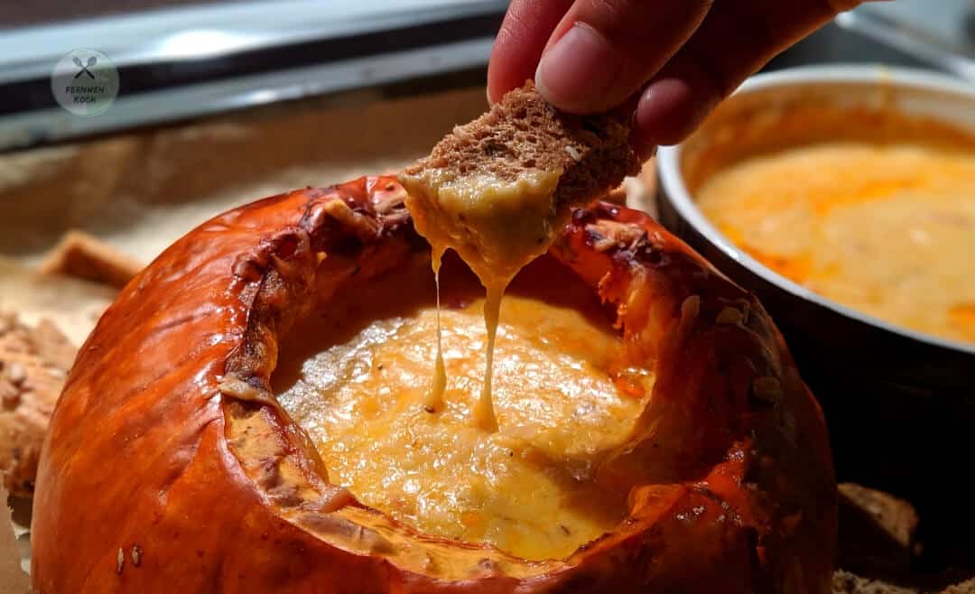 Kürbis-Käse-Fondue