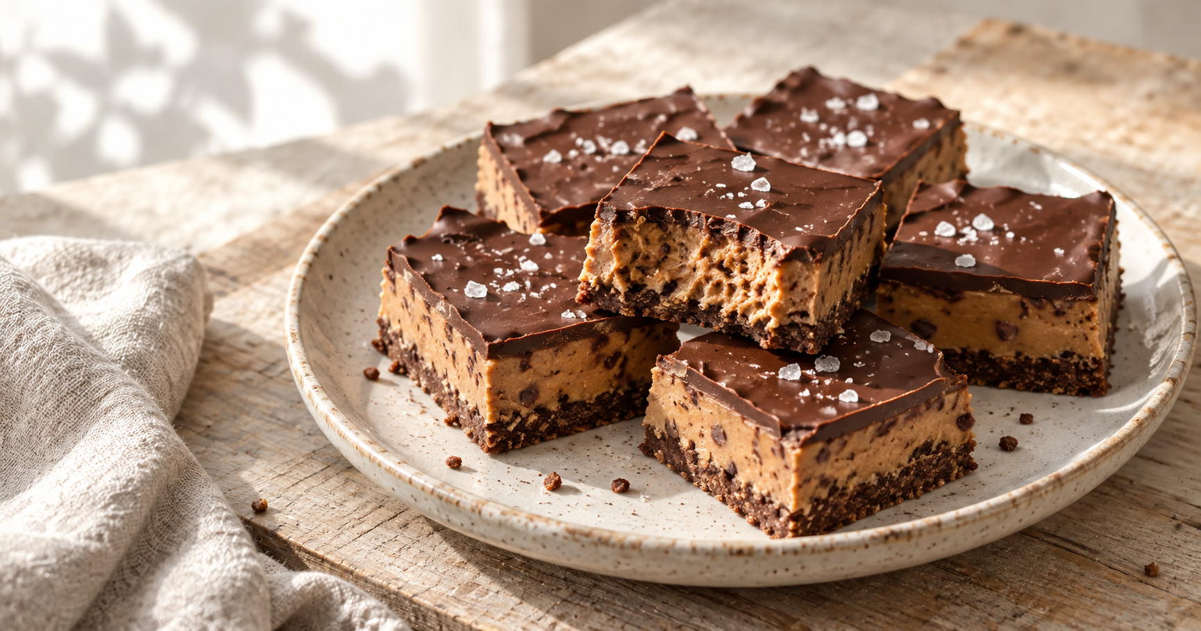 Vegane Erdnussbutterschnitten