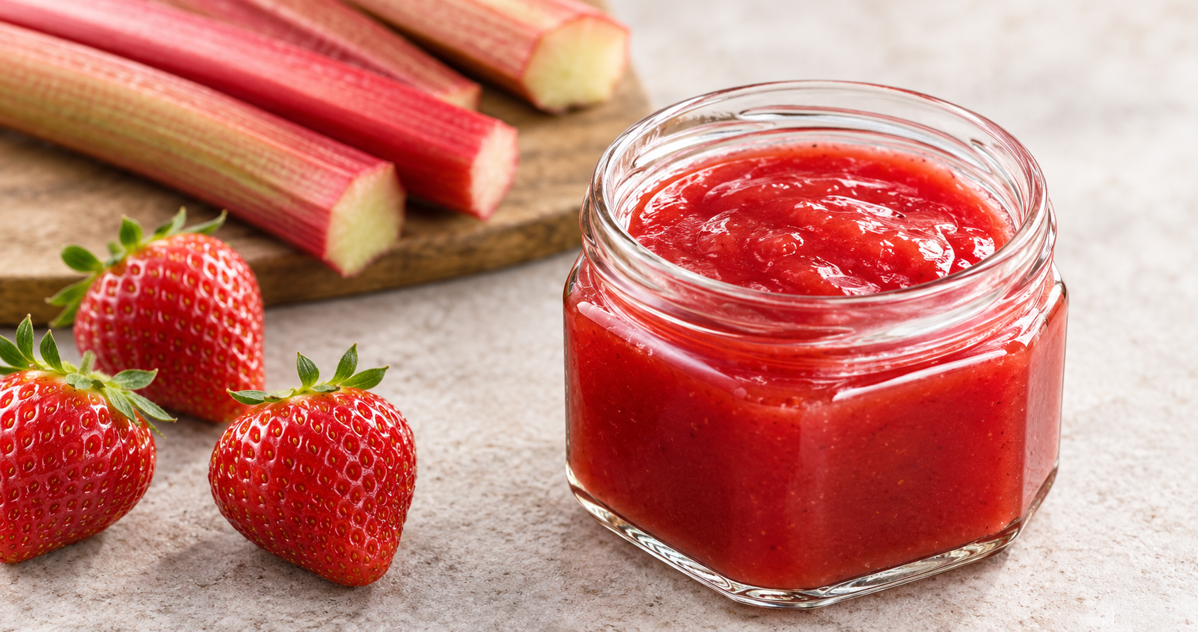 Rhabarber-Erdbeer-Marmelade – fertiges Gericht