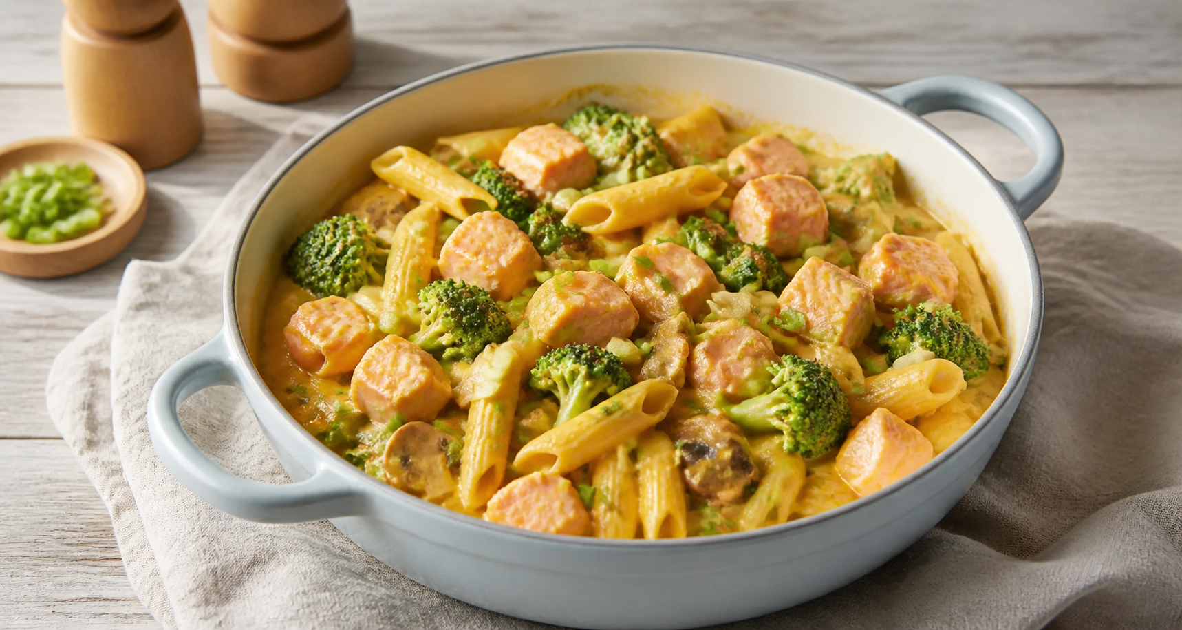 One-Pot-Pasta mit Lachs