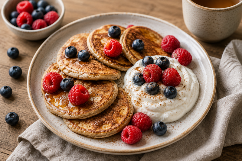 Buchweizen-Pancakes mit Beeren