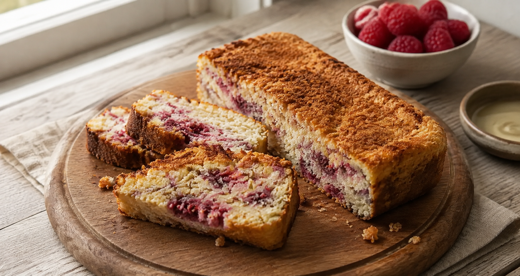 Pastinakenkuchen mit Himbeeren