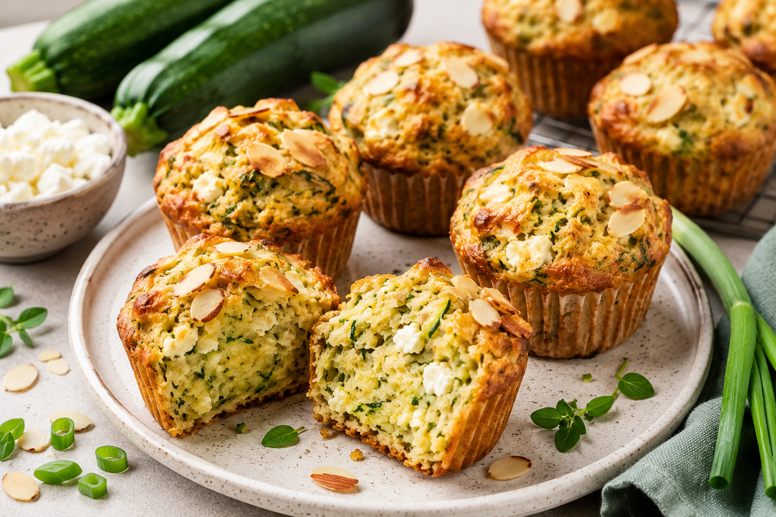 Zucchini-Feta-Muffins