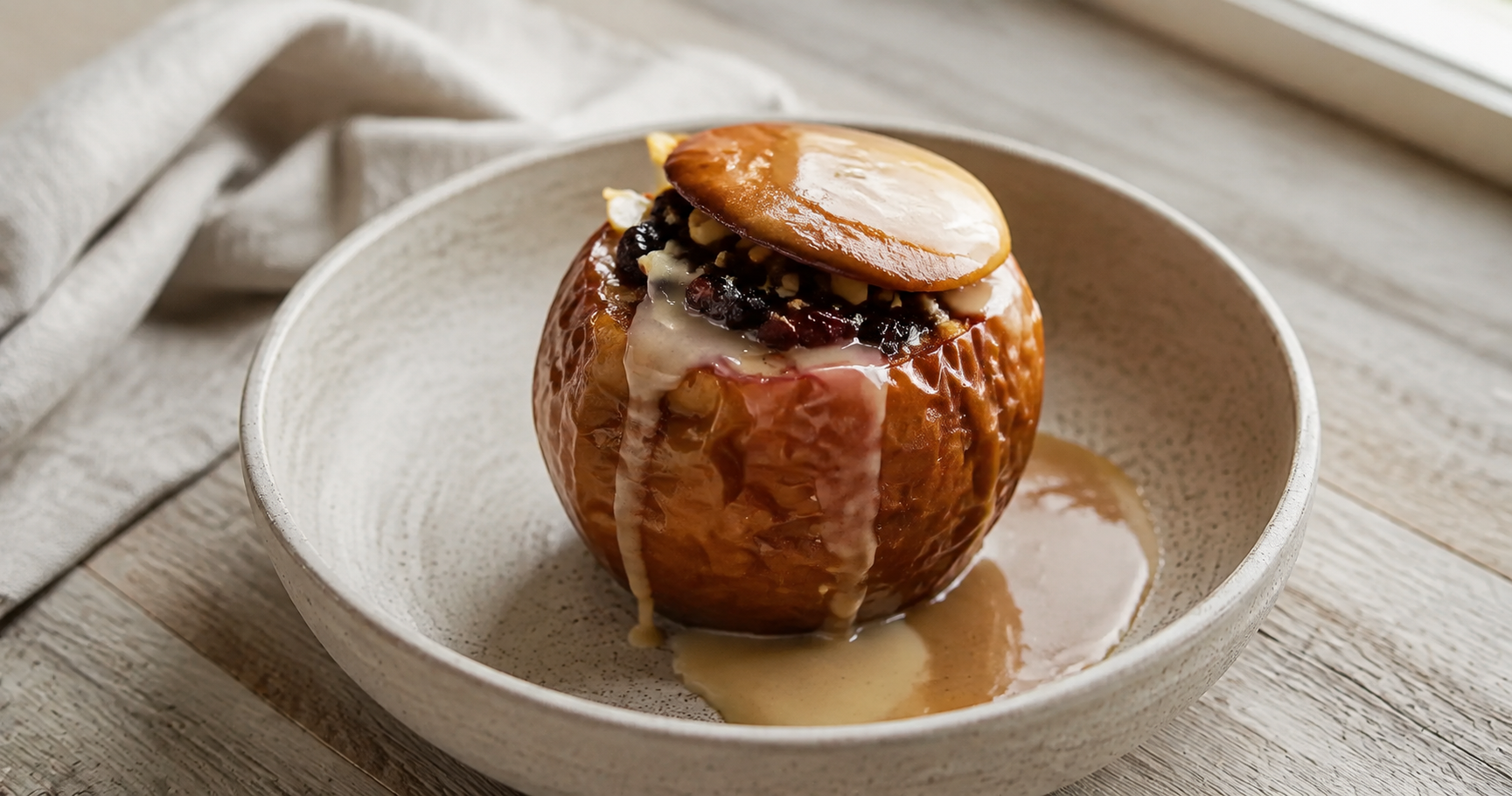 Bratapfel mit Karamellsoße