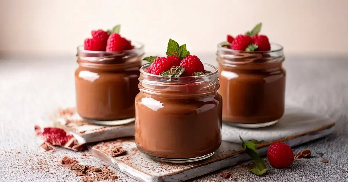 Protein-Schoko-Mousse mit Seidentofu und Beeren