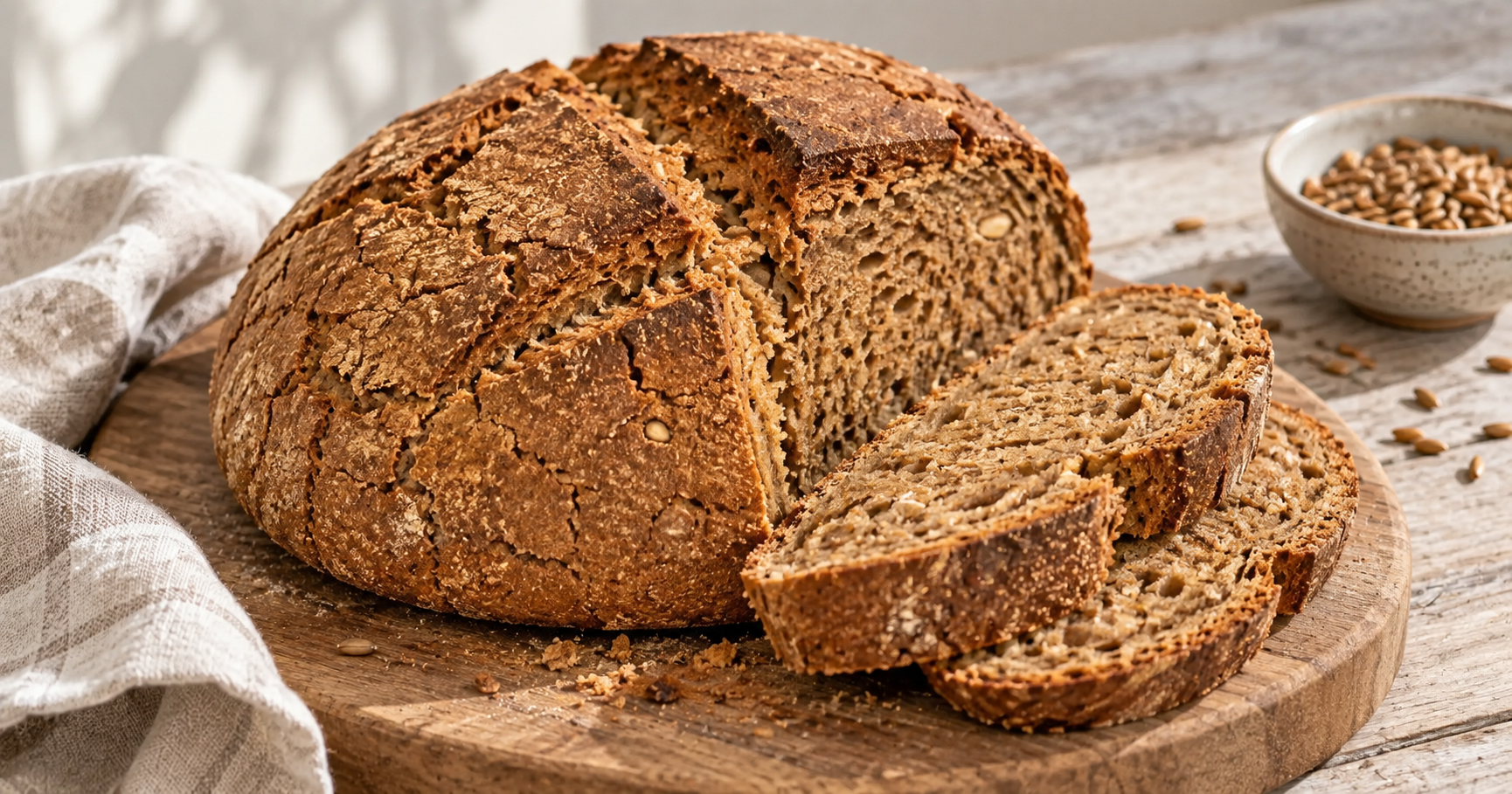 Sauerteigbrot mit Roggen- und Kichererbsenmehl