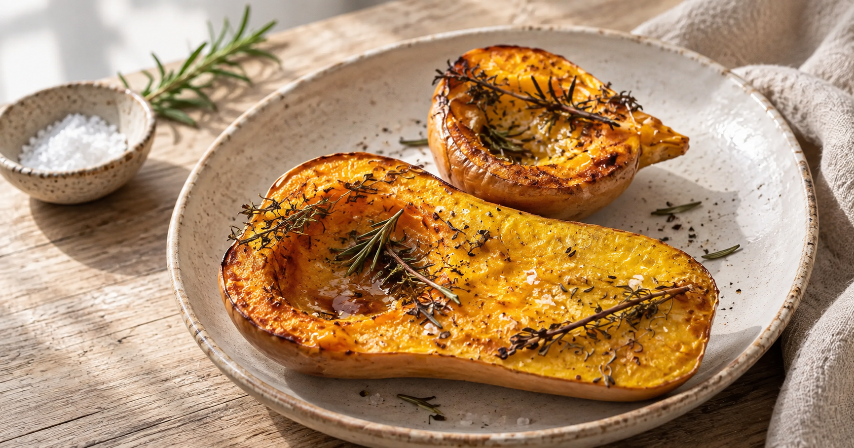 Butternusskürbis aus dem Ofen