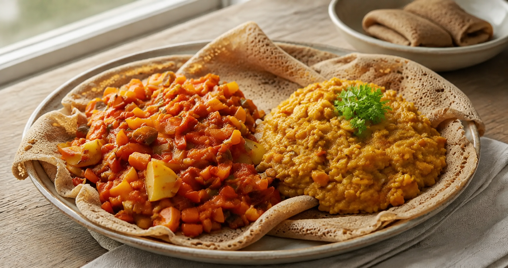 Injera – Äthiopisches Fladenbrot