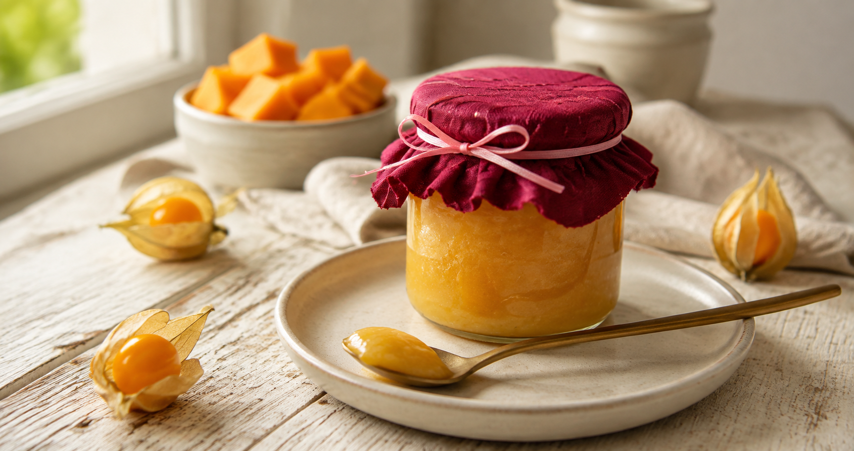 Kürbis-Marzipan-Marmelade