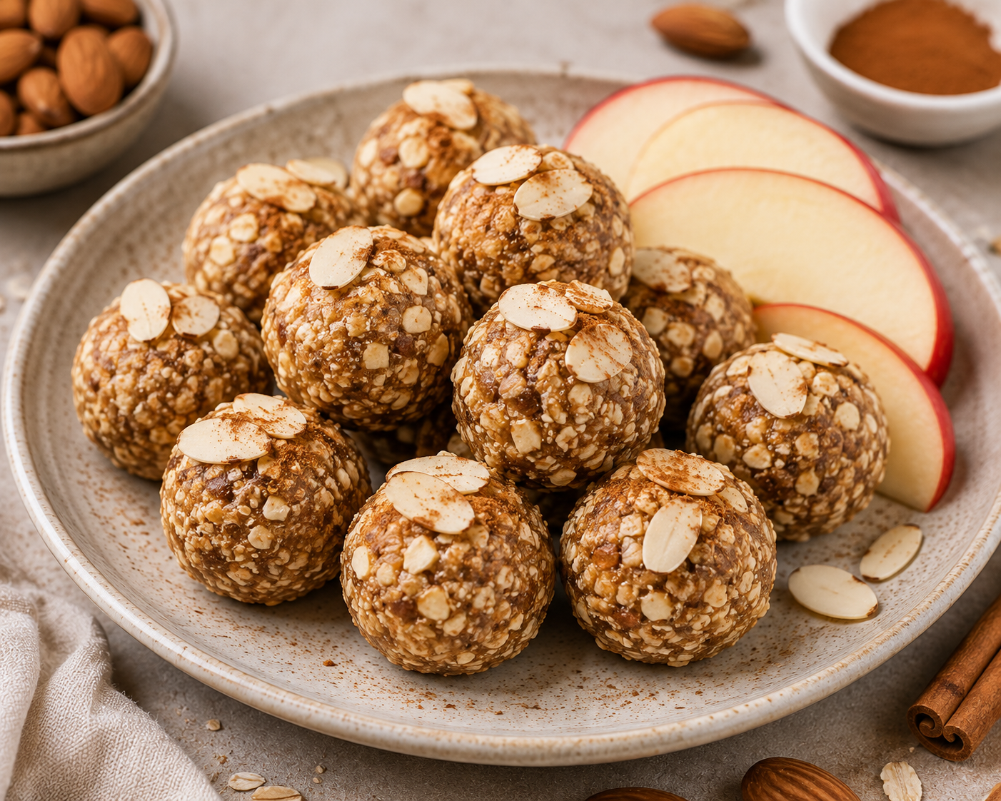 Apfel-Zimt-Mandel-Bites