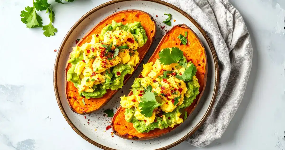 Süßkartoffel-Toast mit Avocado und Ei