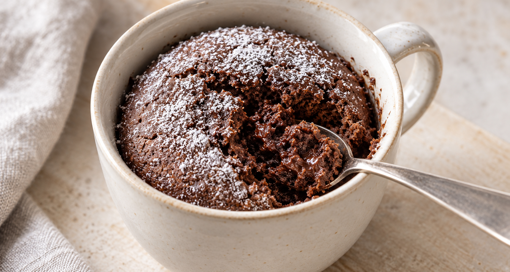 Schoko-Tassenkuchen aus dem Airfryer – fertiges Gericht