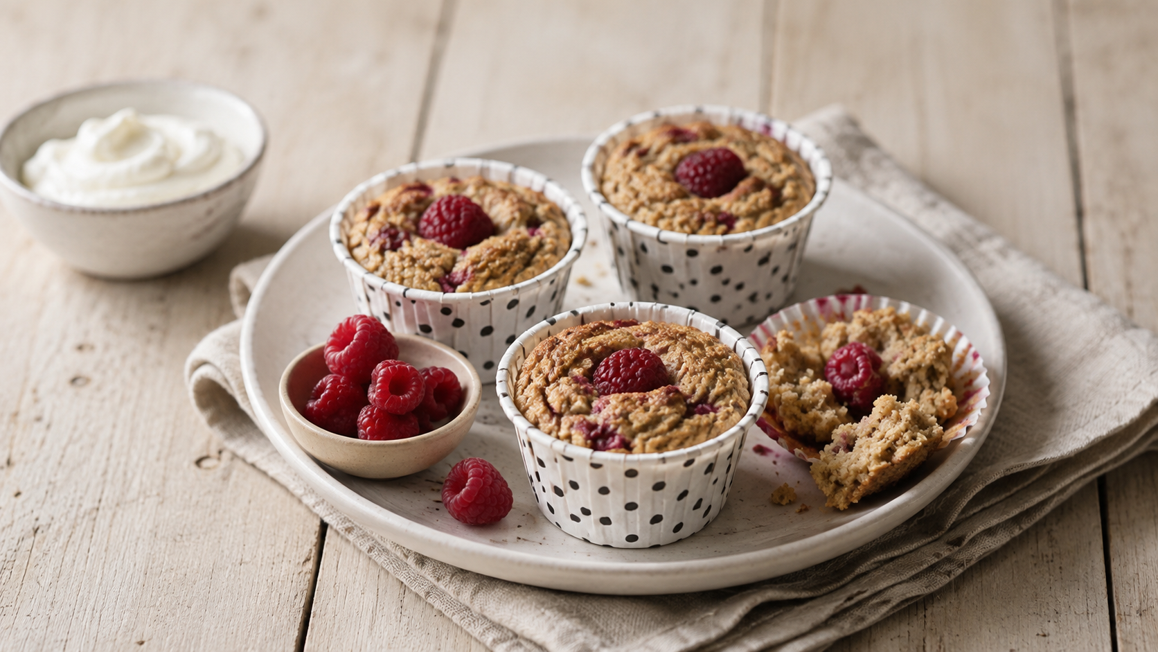 Himbeer-Haferflocken-Muffins