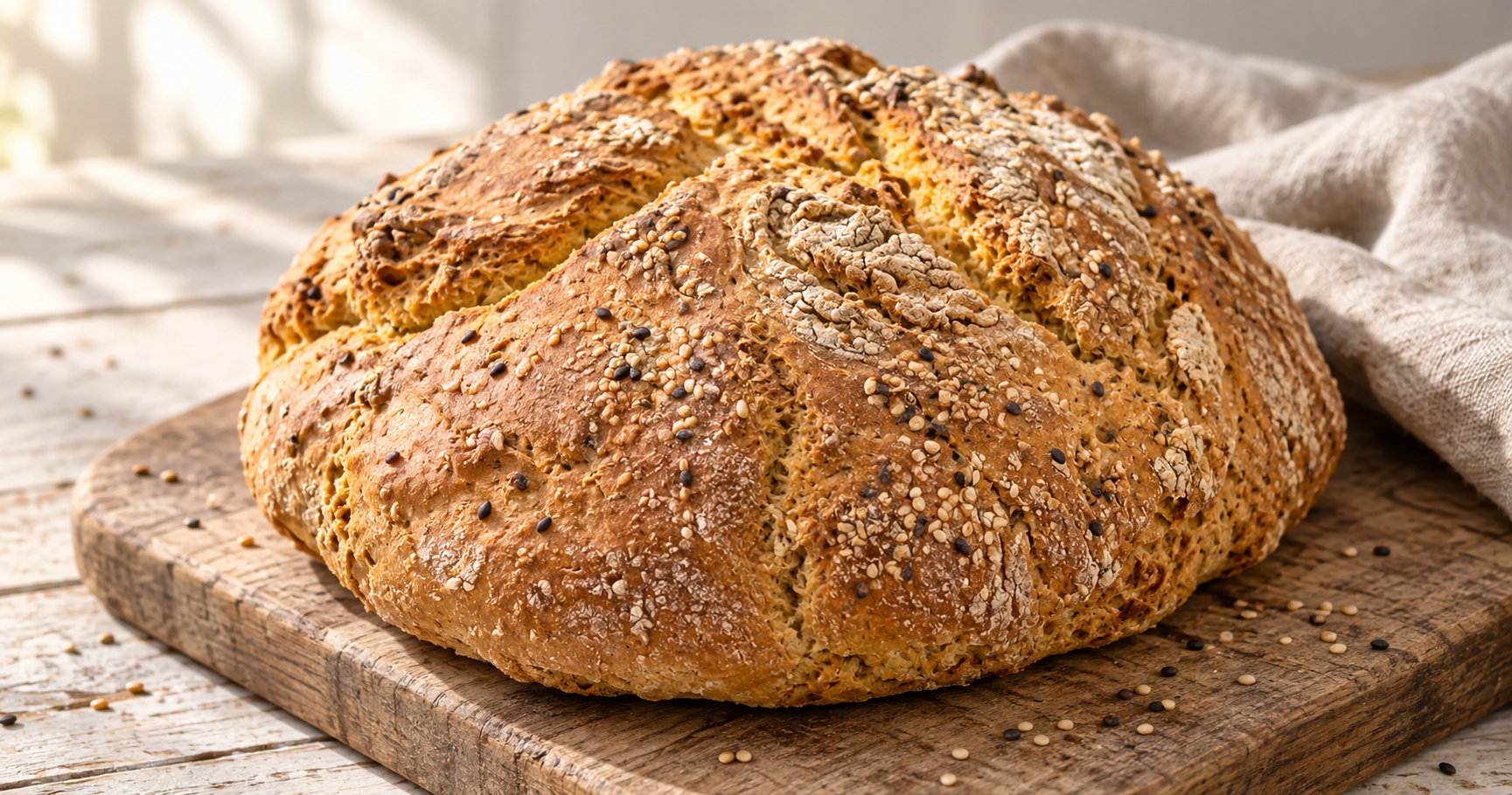 Frühlingsleichtes Sesam-Brot